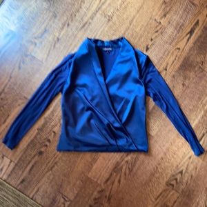 Faux wrap blouse-unique and drapes beautifully.